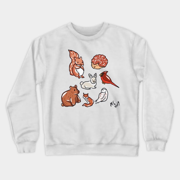 Winter Animals Sticker Pack Crewneck Sweatshirt by Thedisc0panda